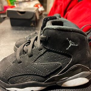 Jordan Kids Black and Gray High-Top Sneakers